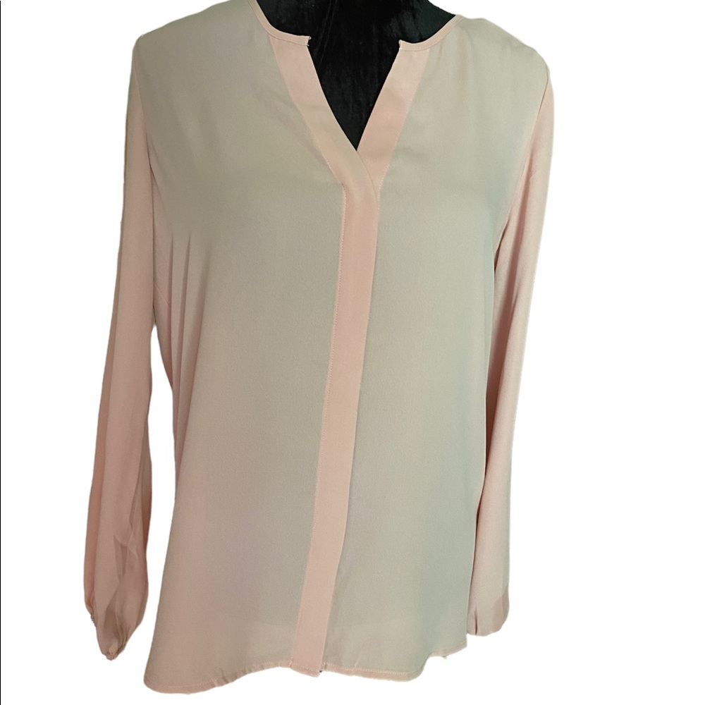 JustFab Sheer Pink Blouse, Sz small
